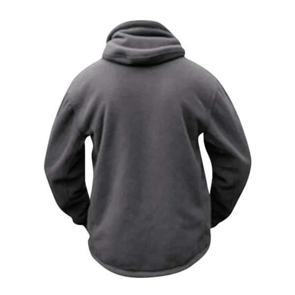 Men's Outdoor Warm Bladder Fleece Cold Proof Charge Coat Hood Jacket - Image 9