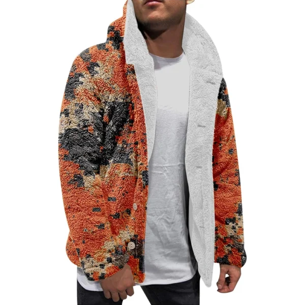 Men'S Winter Zipper Hooded Fleece Sweatshirt With Patch Pocket Casual Jacket - Image 26