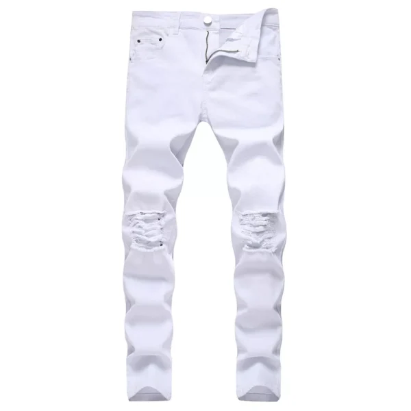 Men's stretch ripped pants tight - Image 11