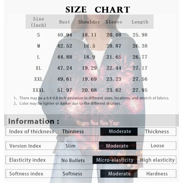 Women's Casual Half Zipper Lapel Christmas Printed Pullover Top Side Slit - Image 24