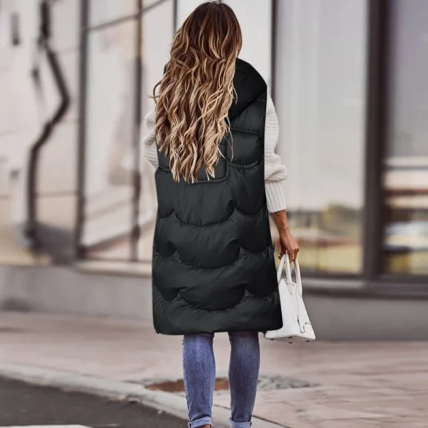 Women's Fashion  Winter Disposable Cotton Vest Mid-length Versatile Slim Fit - Image 11