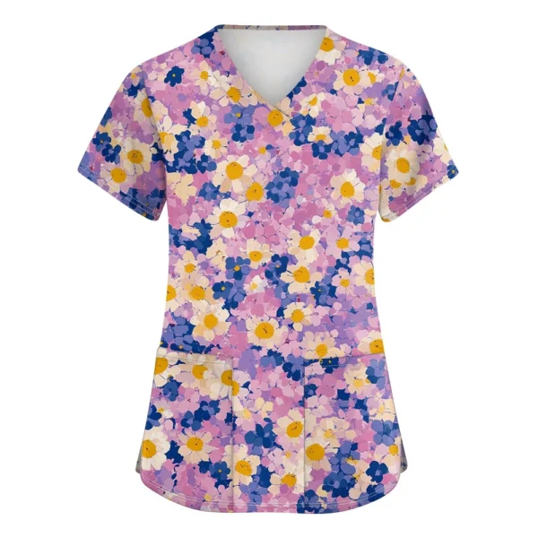 Women's Short Sleeved Loose Daily Fashion Printed Casual Round Neck T-Shirt - Image 37