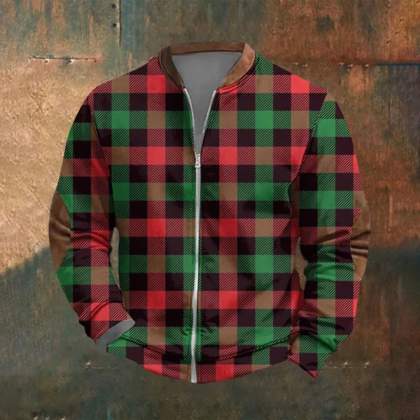 Men'S Retro Casual Sportswear With Open Zipper Sweatshirt Jacket - Image 13