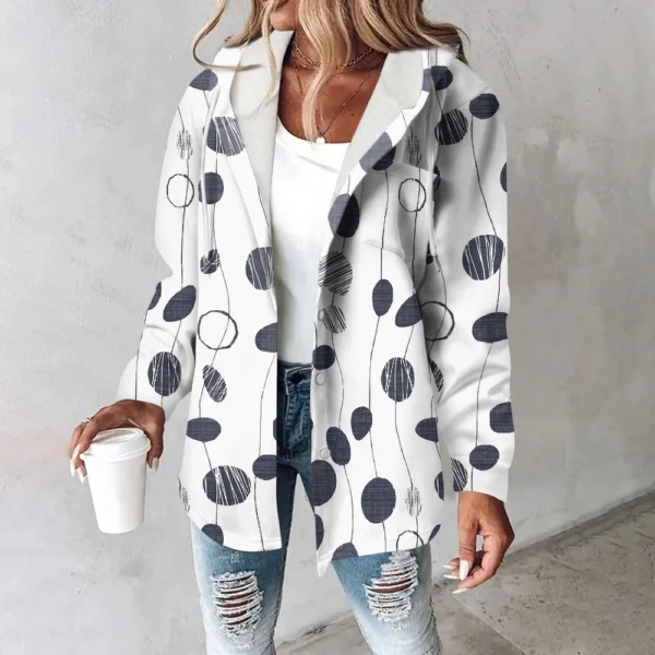 Women's Coat Casual And Fashionable Composite Thick And Warm Printed Hooded - Image 37
