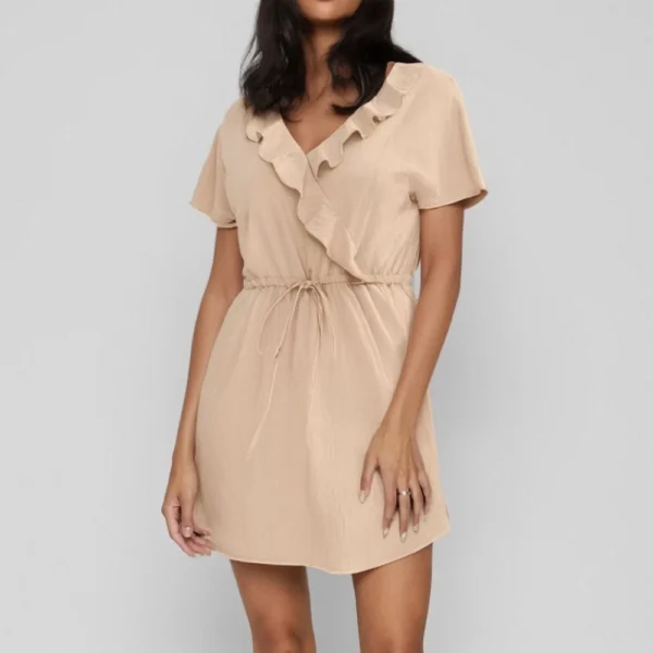 Women's Fashion Casual V-Neck Ruffle Tunic Dresses - Image 13