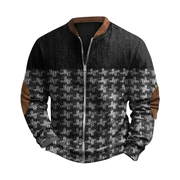 Men'S Retro Casual Sportswear With Open Zipper Sweatshirt Jacket - Image 20
