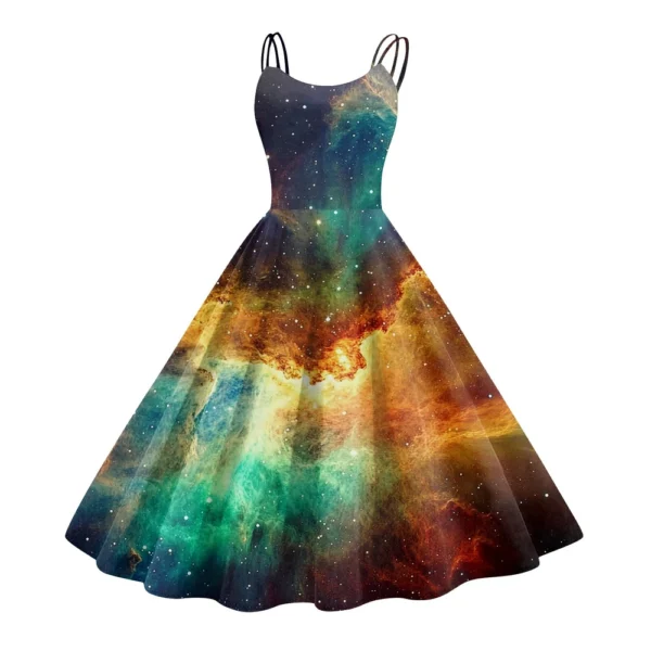 Women's Fashion  Printed Sexy Strapless Gothic Cocktail Dress Punk, Vintage - Image 35