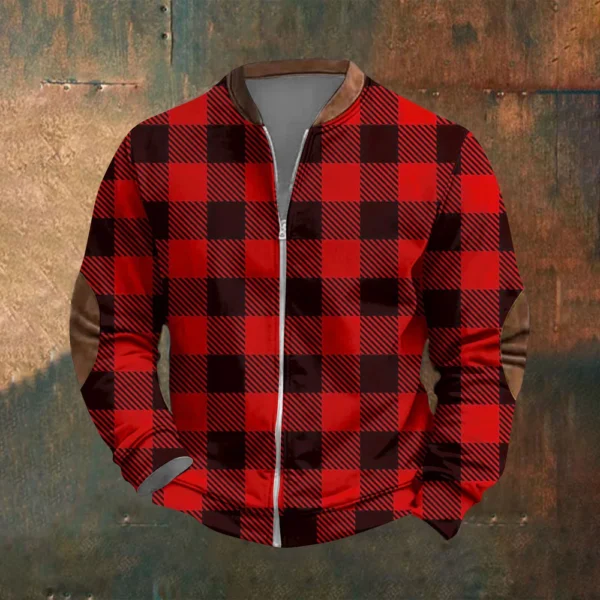 Men'S Retro Casual Sportswear With Open Zipper Sweatshirt Jacket - Image 13