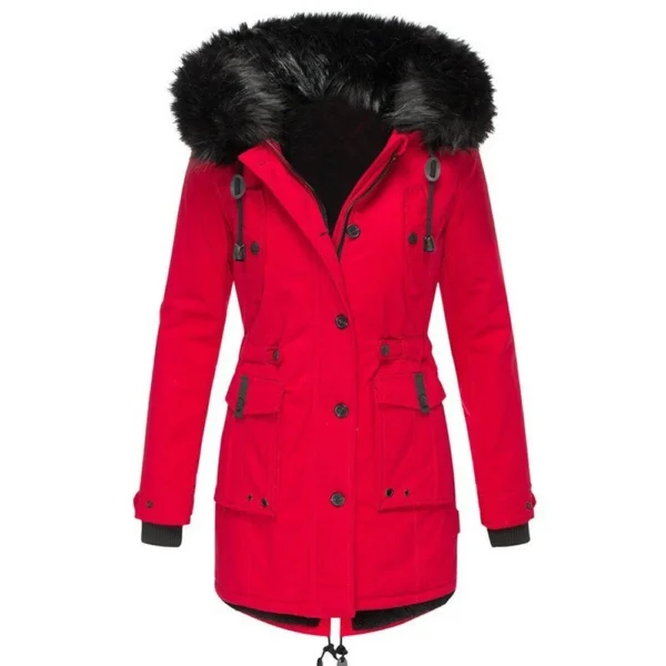 Women's Fashion Plus Fleece Thickened Cotton-padded Winter Coat Pie Overcome - Image 27