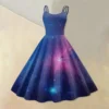 Women's Fashion  Printed Sexy Strapless Gothic Cocktail Dress Punk, Vintage - Image 13