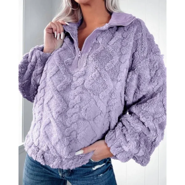 Women's casual loose warm long-sleeved jacket - Image 2