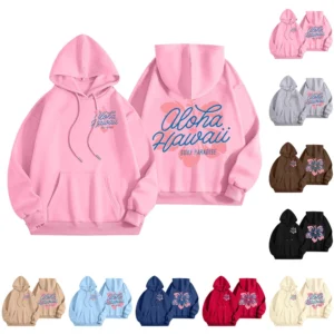 Women's Fashion Lightweight Long Sleeve with Pockets Pullover Hoodies