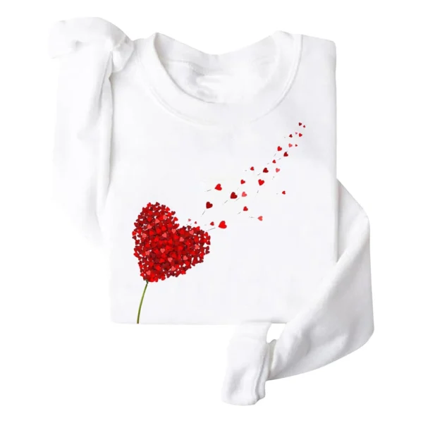 Women's Fashion Printed Long Sleeve Loose Round Neck Sweatshirt Top - Image 31