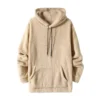 Men's Side Seam Pocket Hooded Lapel Solid Color Double-sided Velvet Hooded Long - Image 23