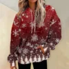 Women'S Fashion Hoodies & Sweatshirts Long Sleeve Drawstring Hoodies Christmas - Image 25