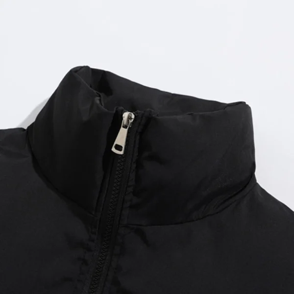 Mens Casual Outdoor Pocket Solid Color Fashion Cotton-Padded Jacket - Image 7