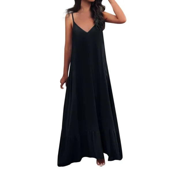 Women's Dresses Sleeveless Loose Casual Temperament Elegant Sexy Solid Color - Image 4