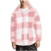 Fall Winter Ethos Plaid Casual Long-sleeved Hooded Cardigan Zipper Coat - Image 3