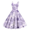 Women's  Casual Fashion Flower Print Sexy Off Shoulder Punk Retro Skirt - Image 4