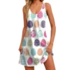 Women's Fashion Summer Loose Printed Dresses Sundresses Easter Casual Dress - Image 10