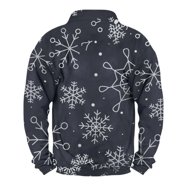 Men's  Loose Casual Fashion Stand Collar Half-Zip Hoodless Sweatshirt - Image 12