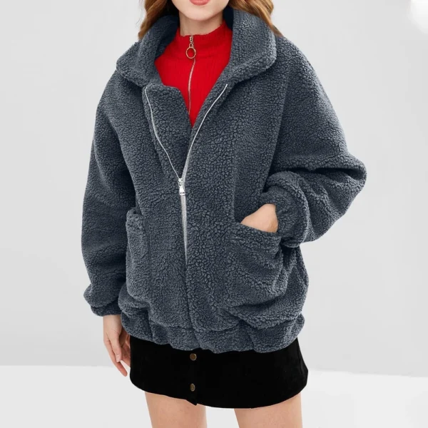 Fashion Women High Collar Solid Casual Sleeve Pullover Blouse Long Sleeve - Image 22