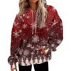 Women'S Fashion Hoodies & Sweatshirts Long Sleeve Drawstring Hoodies Christmas - Image 26