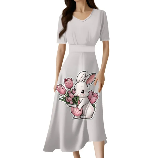 Women's Casual Fashion Dresses Summer Loose Easter Printed Sundresses Dress - Image 12