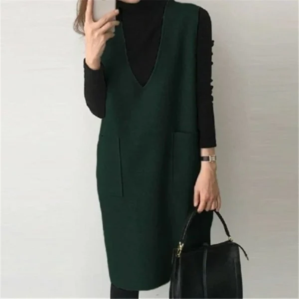 Vest women solid color loose dress women - Image 20