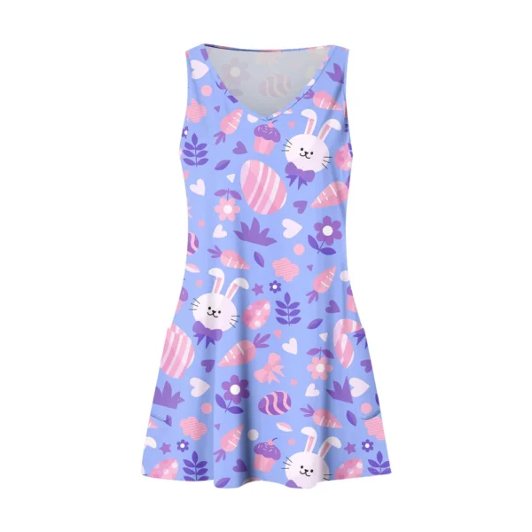 Women's Fashion Casual Easter Summer Dresses Sundresses Printed Loose Dress - Image 12