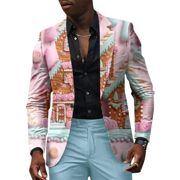 Unisex Winter Christmas Prints Suit Jackets Unisex Casual Fashion Button Jackets - Image 19