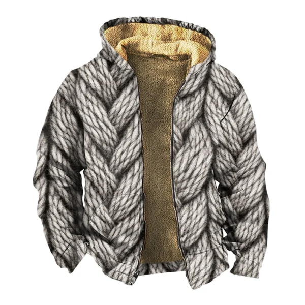 Men's Thickened Button Double Pocket Jacket With Pocket Insert Cotton Jacket - Image 26