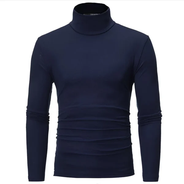 Men's Warm T-shirt Long Sleeved Warm Top Winter Sweater Warm Sports Shirt - Image 25