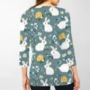 Women's Printed Tops Plus Size Casual Easter Basic Fashion 3/4 Sleeve Pullover - Image 11