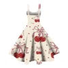 Christmas Ladies Casual Fashion Flower Print Sexy Off Shoulder Punk Retro Skirt - Image 12