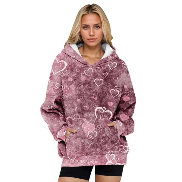 Womens Oversized Sweatshirts Fleece Hoodies Long Sleeve Shirts Pullover Fall - Image 8