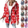 Women's Coat Casual And Fashionable Composite Thick And Warm Printed Hooded