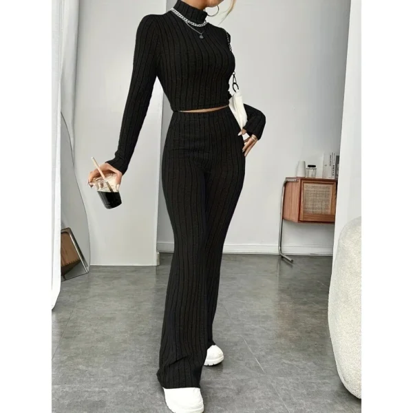Women's clothing inner with long sleeves and trousers set two-piece set - Image 7