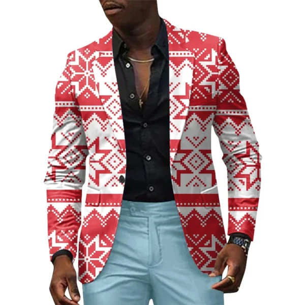 Unisex Winter Christmas Prints Suit Jackets Unisex Casual Fashion Button Jackets - Image 18