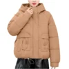 Winter Thickened Cotton-padded Jacket For Age Reduction, Largecollar, Hooded - Image 6