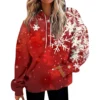 Women'S Fashion Hoodies & Sweatshirts Long Sleeve Drawstring Hoodies Christmas - Image 5
