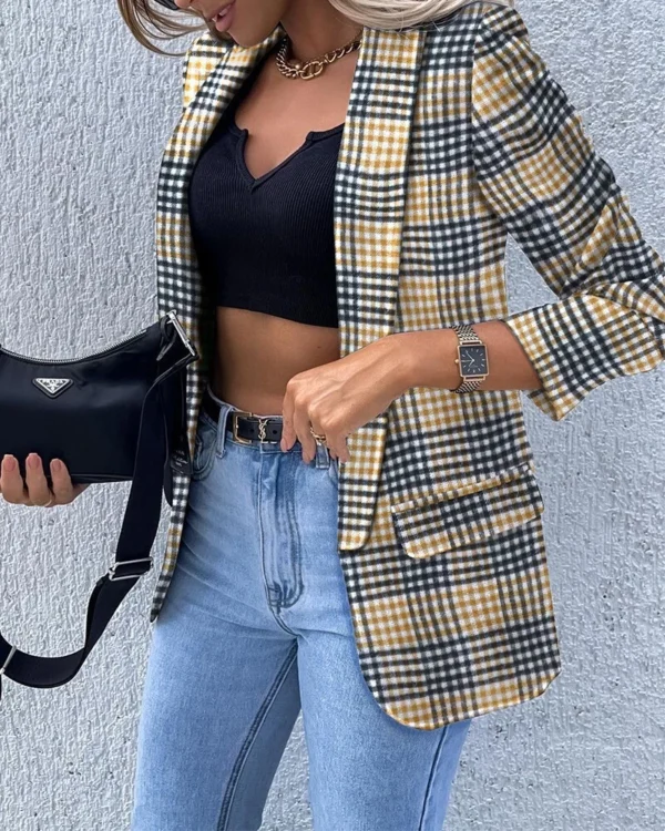 Printed one-piece long-sleeved blazer - Image 13