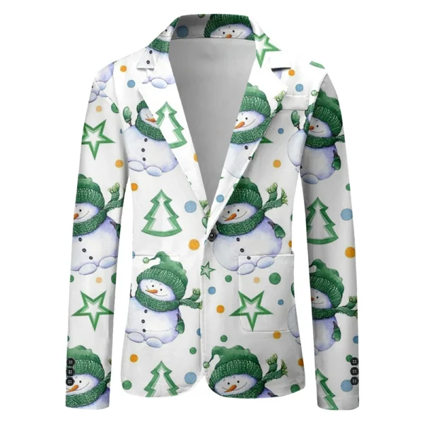Unisex Winter Christmas Prints Suit Jackets Unisex Casual Fashion Button Jackets - Image 17