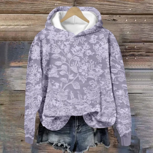 Women's Tops Sweatshirt Print Round Neck Hooded Casual - Image 19