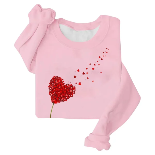 Women's Fashion Printed Long Sleeve Loose Round Neck Sweatshirt Top - Image 25