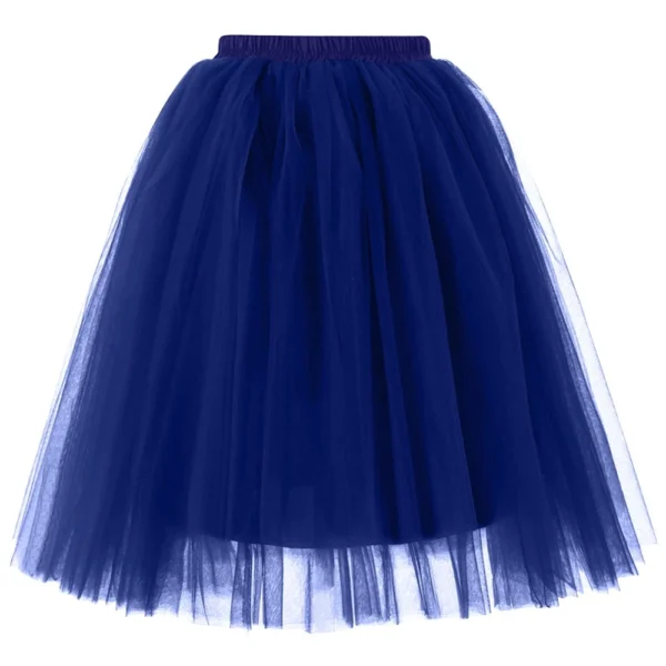 Women's Fashion Solid Color Half Skirt Party Ballet Puff Skirt Five Layer Mesh - Image 38