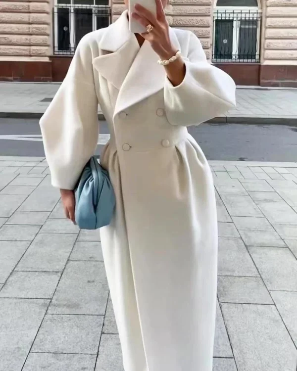 Women's lapel woolen jacket - Image 14