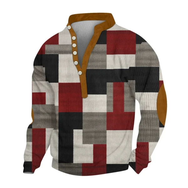 Men's Corduroy Cardigan 6-button Long-sleeved Sweatshirt - Image 2