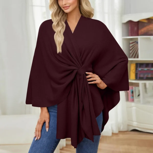 Women's Elegant Shawl Wraps Soft Open Front Sweater For Spring Fall Winter - Image 48