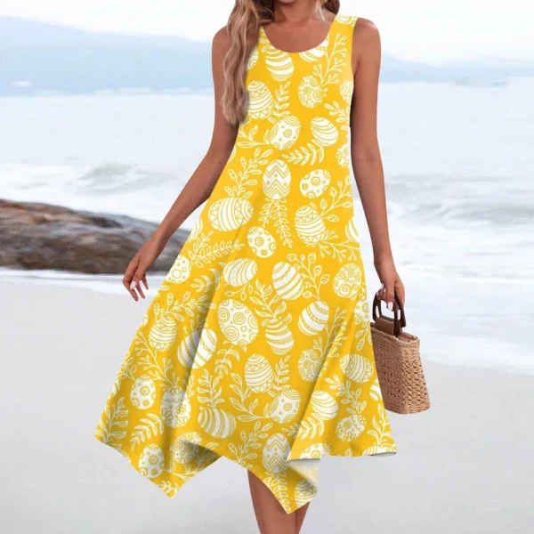 Women's Dresses Fashion Loose Easter Summer Casual Printed Sundresses Dress - Image 28
